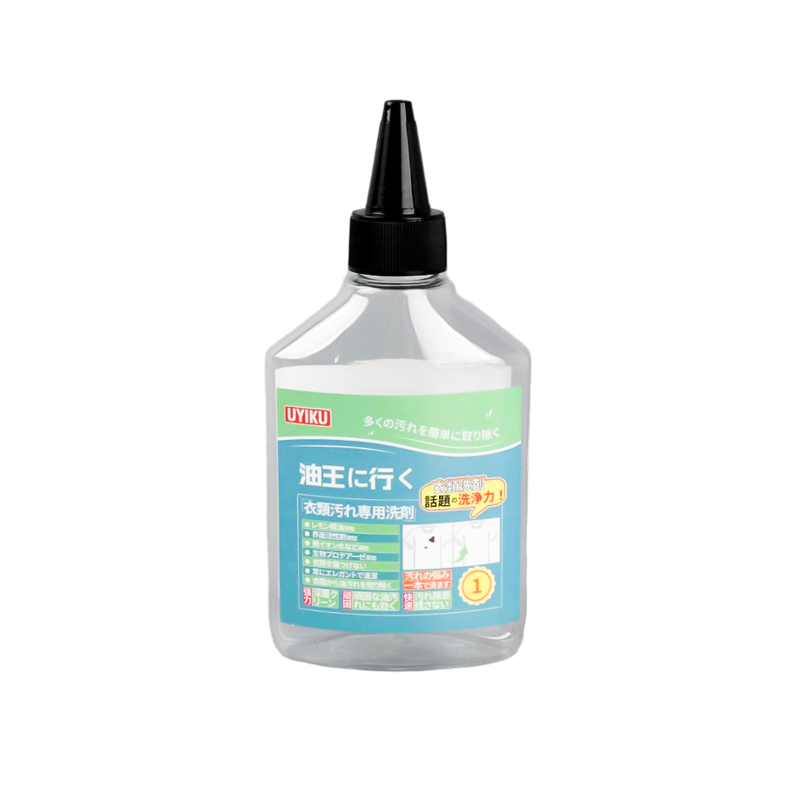 Botella de PET de detergente para ropa transparente visible de 300 ml