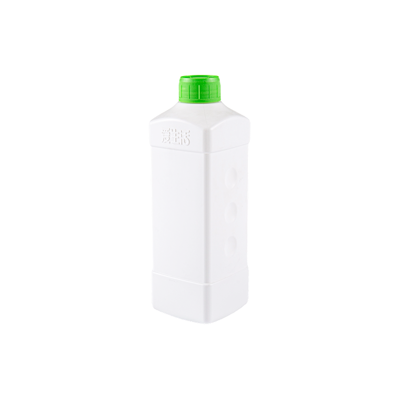 Botella de PE cuadrada blanca antideslizante de 1000 ml